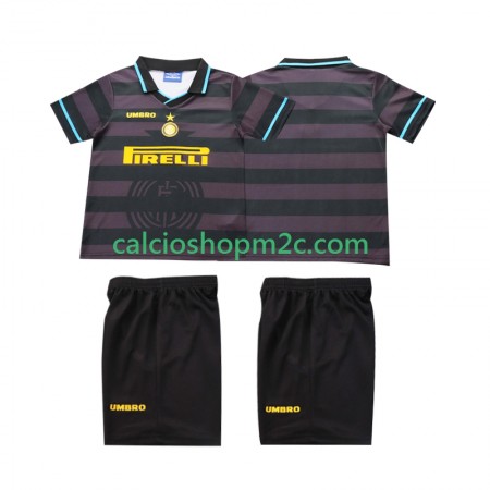 Inter Milan Retro Bambino Maglia Terza 1997 1998 Manica Corta